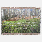 秋のコケの木の眠りパーソナライズされた- スローブランケット