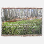 秋のコケの木の眠りパーソナライズされた- スローブランケット