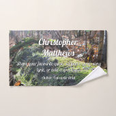 秋のコケの木の眠りパーソナライズされた- バスタオルセット