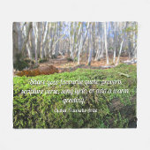 秋のコケの木の眠りパーソナライズされた- フリースブランケット