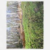 秋のコケの木の眠りパーソナライズされた- フリースブランケット (正面)