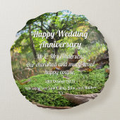 秋のコケの木の眠りパーソナライズされた- ラウンドクッション