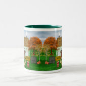 秋のコテージのマグ ツートーンマグカップ (中央)