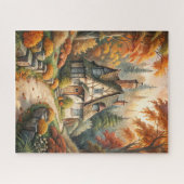 秋のコテージ秋 ジグソーパズル (横)