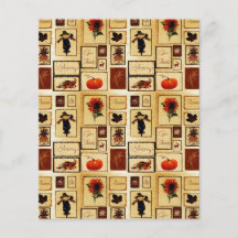 秋のコラージュのスクラップブックの背景紙