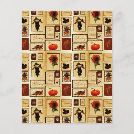 秋のコラージュのスクラップブックの背景紙