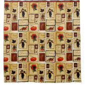 秋のコラージュ シャワーカーテン (正面)