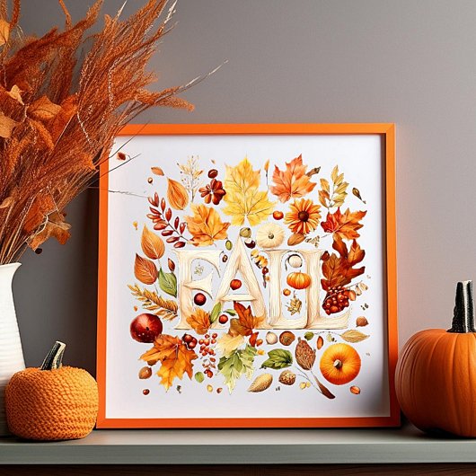 秋のコラージュ ポスター