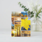 秋のコラージュ ポストカード (スタンド正面)