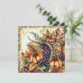 秋のコルヌコピアのグリーティングカード (スタンド正面)