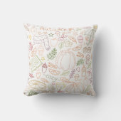 秋のコージードードルパターン – 秋パンプキンス離れ、 クッション (正面)