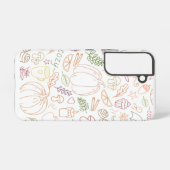 秋のコージードードルパターン – 秋パンプキンス離れ、 SAMSUNG GALAXYケース (裏面横)