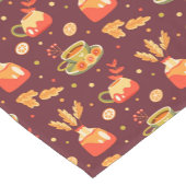 秋のコージーパンプキンスパイス ショートテーブルランナー (コーナー)