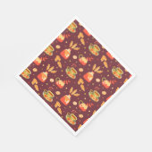 秋のコージーパンプキンスパイス スタンダードランチョンナプキン (角)