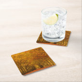 秋のコースターの森林を通した歩く道 スクエアペーパーコースター (インサイチュ)