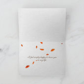 秋のコーヒーの友情 カード (内部)