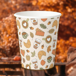 秋のコーヒーカボチャスパイス秋のパーティーベーカリー 紙コップ