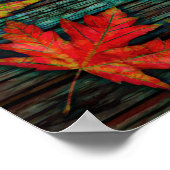 秋のコーヒーポスター ポスター (角)