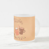 秋のコーヒーマグ フロストグラスマグカップ (正面右)