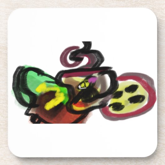 秋のコーヒー コースター (正面)