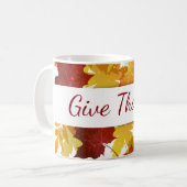 秋のコーヒ与えー感謝していMug コーヒーマグカップ (正面左)