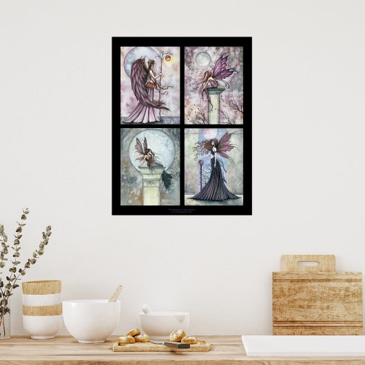 秋のゴシック様式のフェアリーのポスター4枚 ポスター (キッチン)