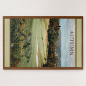 秋のゴルフシーンフォトジグソーパズル ジグソーパズル (横)