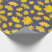 秋のゴールデン花模様シームレス感謝祭 ラッピングペーパー (角)