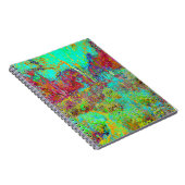 秋のサイケデリック金ゴールドとアクアガーデンランドスケープ ノートブック (右側)