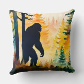 秋のサスカッチカラフル風景 クッション (裏面)