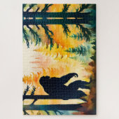 秋のサスカッチカラフル風景 ジグソーパズル (縦)