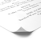 秋のサンシャインワイルドフラワー結婚ズのドリンクメニュー ポスター (角)