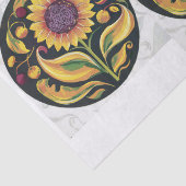 秋のサンフラワーヴィネット、フォルキーフローラメダリオン 薄葉紙 (詳細)