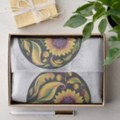 秋のサンフラワーヴィネット、フォルキーフローラメダリオン 薄葉紙 (ギフト)