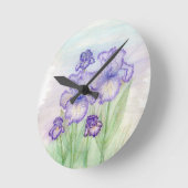 秋のサーカスとアールデコアイリス ラウンド壁時計 (傾斜)