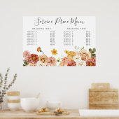 秋のサービス価格メニュカスタムー印刷ポスター ポスター (キッチン)