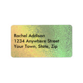 秋のシェードオブグリーン&イエローLG住所 シール (正面)