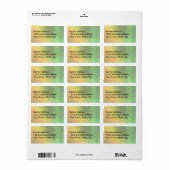 秋のシェードオブグリーン&イエローLG住所 シール (フルシート)