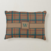 秋のシックな格子枕 アクセントクッション (裏面)