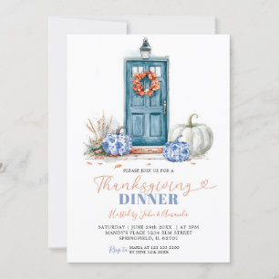 秋のシノワズリ Thanksgiving  Dinner Party かぼちゃ 招待状