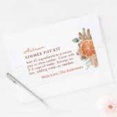 秋のシマーポットキットストヴェートップポプリのラベル 長方形シール (封筒)