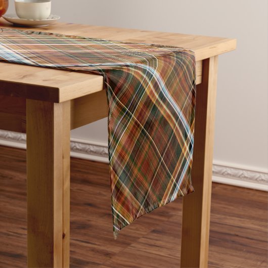 秋のシャモーレブラウン、緑、青のプライド ショートテーブルランナー (インサイチュ)