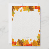 秋のシャワーの傘の招待状 招待状 (裏面)