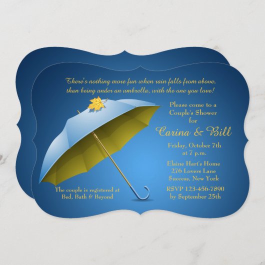 秋のシャワーの招待状 招待状 (正面/裏面)