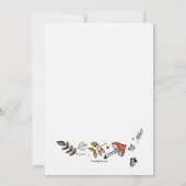 秋のシャワーの要素の招待状 招待状 (裏面)