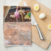 秋のシャンペンのお祝い キッチンタオル (四つ折り)