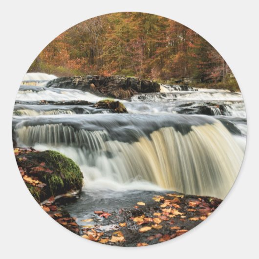 秋のショホラ滝 ラウンドシール (正面)