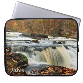 秋のショホラ滝 ラップトップスリーブ