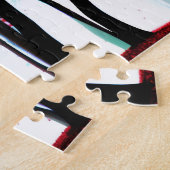 秋のシルエットに浮かぶ青い色の空 ジグソーパズル (側面)