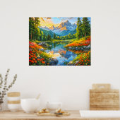 秋のシンフォニー。フローラ調和自然。 ポスター (キッチン)